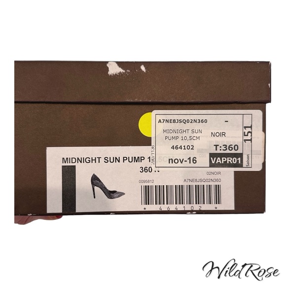 Louis Vuitton LV ‘Midnight Sun’ Black & Gold Sequins Pointy Toe Leather Pumps 36 - Picture 12 of 16